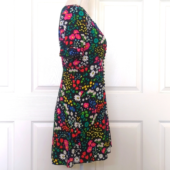 The Kooples Shirt Sleeve Floral Printed Dress - Picture 8 of 12